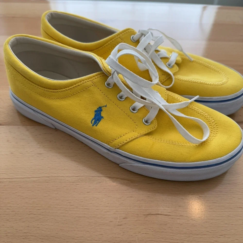 Polo Ralph Lauren Faxon X Shoes‎ Mens Size 9 Canvas Low Top Casual Sneakers